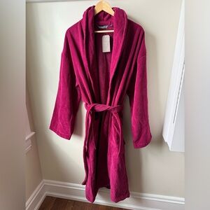 NWT CHRISTY UK Supreme Robe Bathrobe Turkish Towel Raspberry Loungewear Spa L
